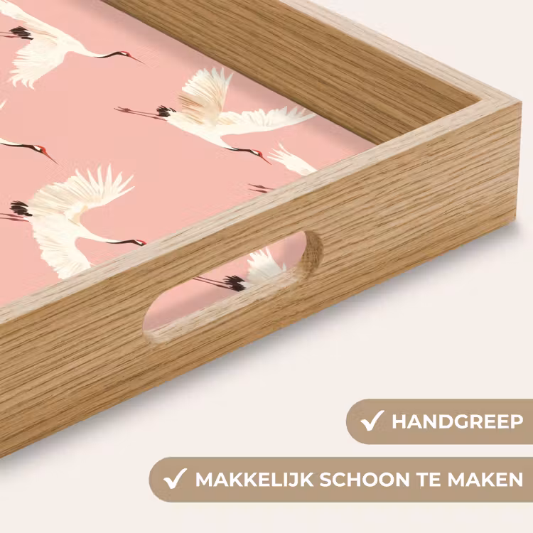 Dienblad - Modern - Kraanvogels - Roze — 5