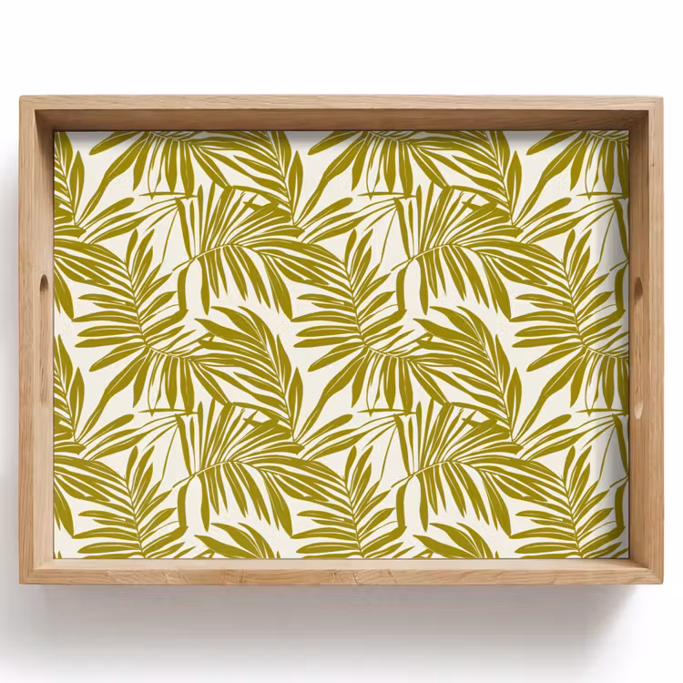 Dienblad - Palmblad - Patroon - Groen — 1