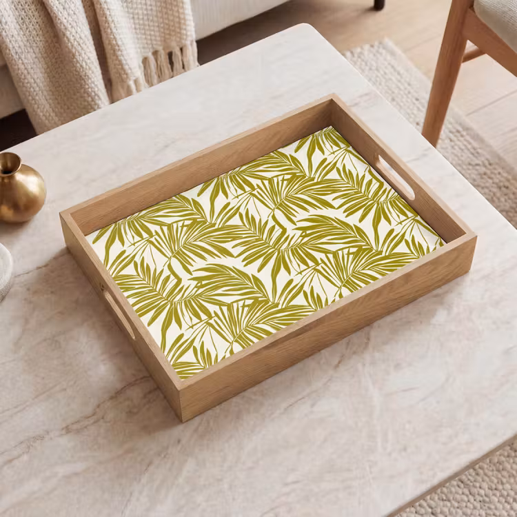 Dienblad - Palmblad - Patroon - Groen — 2