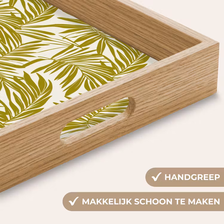 Dienblad - Palmblad - Patroon - Groen — 5