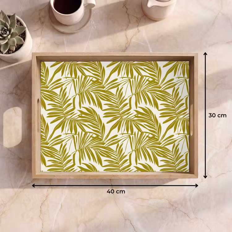 Dienblad - Palmblad - Patroon - Groen — 9