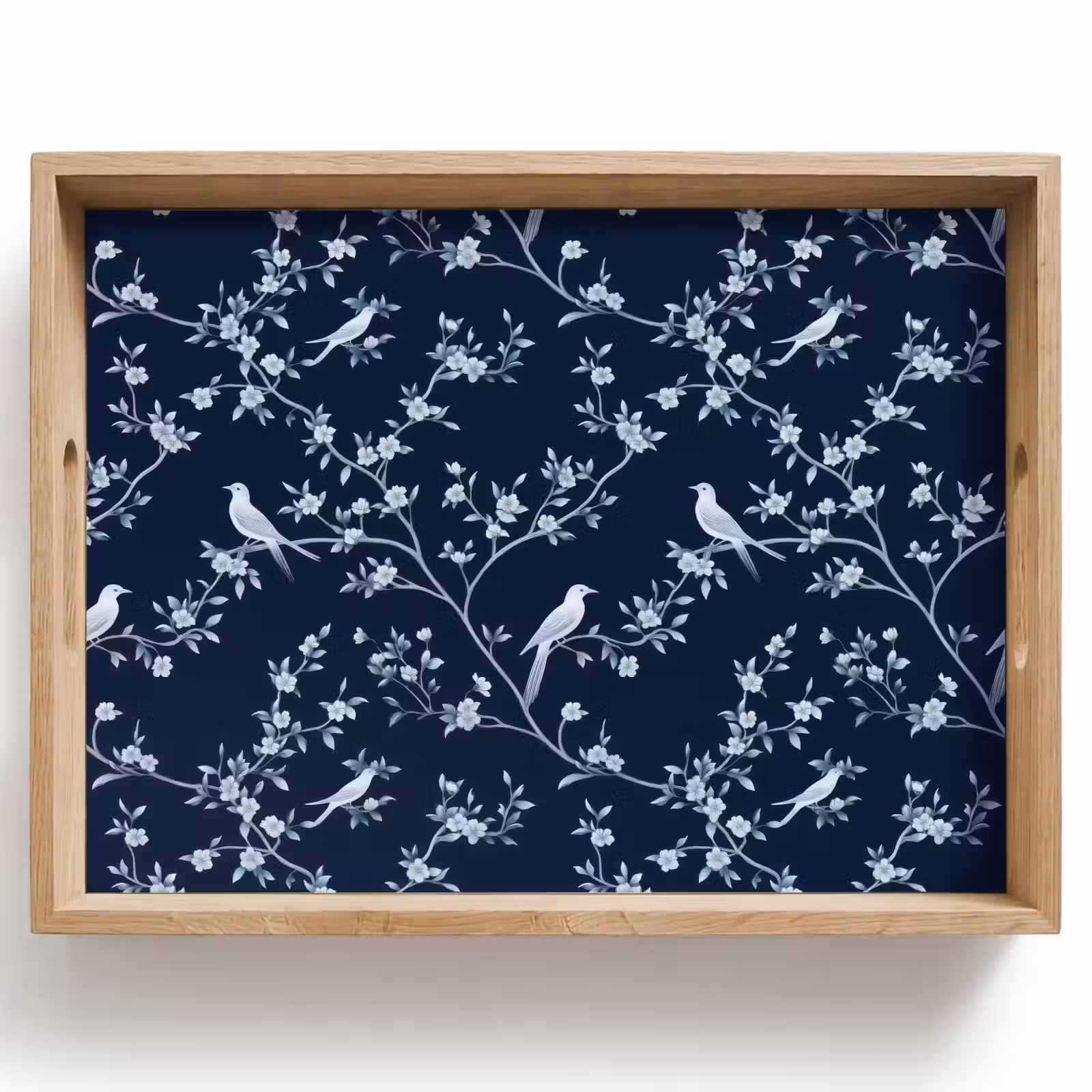 Dienblad - Grafisch - Bloesemtak - Blauw — 1