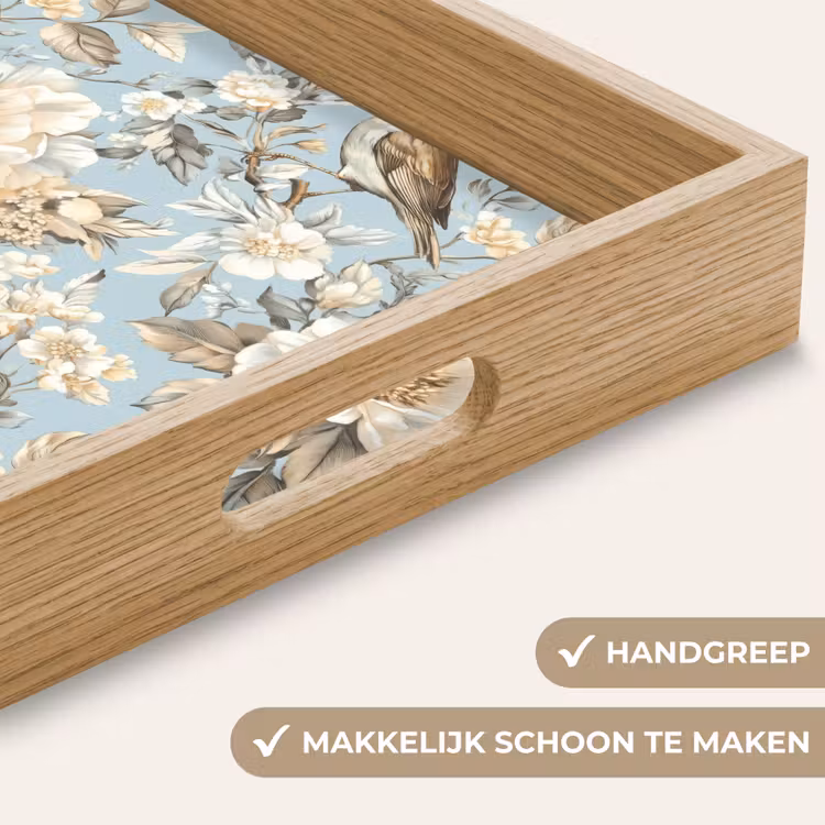 Dienblad - Botanisch - Zangvogel - Blauw — 5