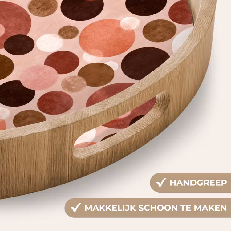 Gepersonaliseerd dienblad - Cirkels - Modern - Kleurrijk — 5