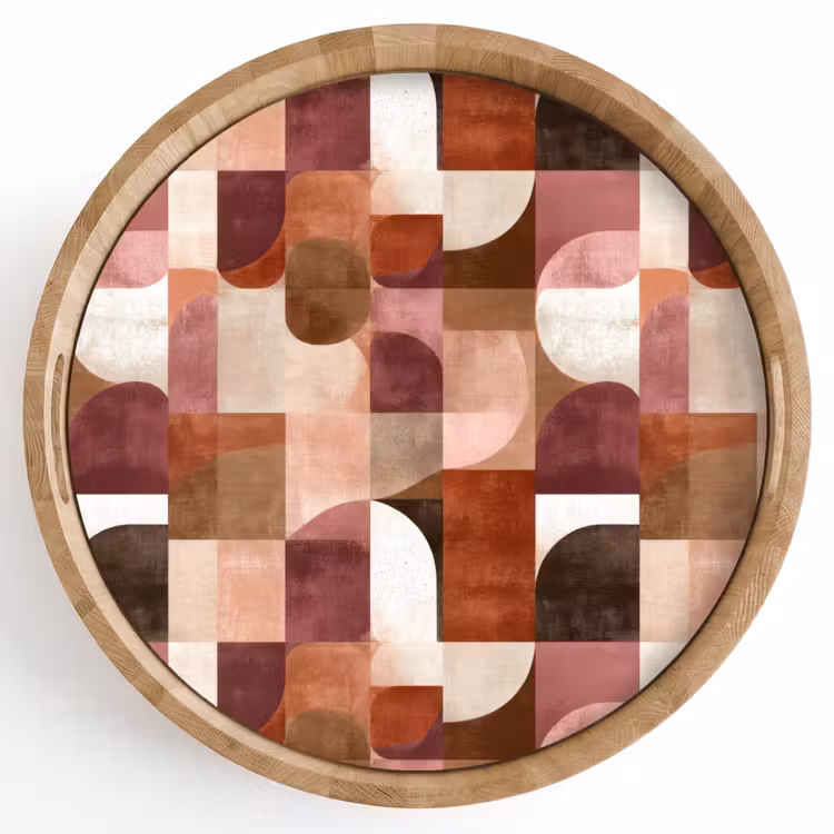 Gepersonaliseerd dienblad - Geometrie - Modern - Retro — 1