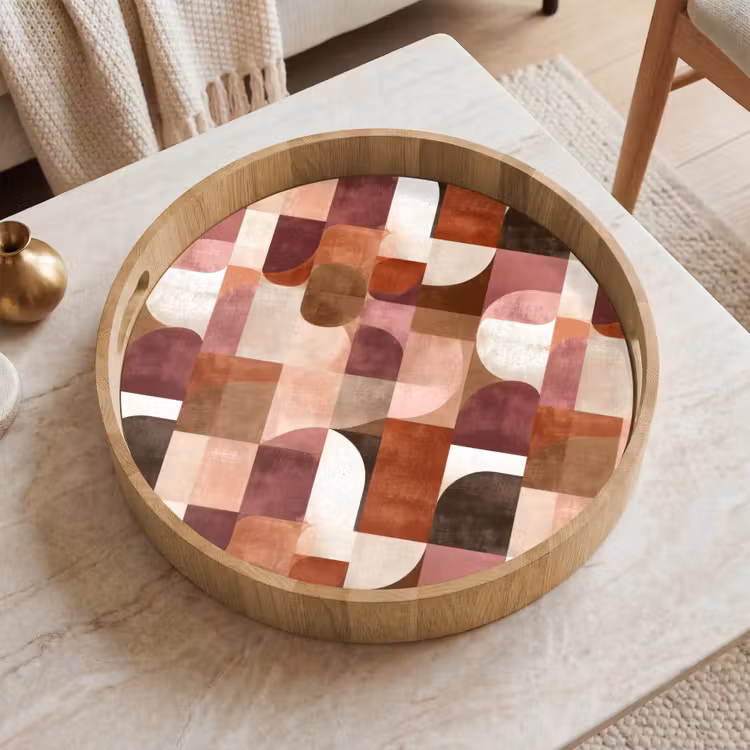 Gepersonaliseerd dienblad - Geometrie - Modern - Retro — 2