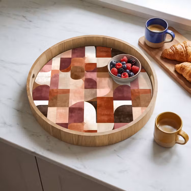 Gepersonaliseerd dienblad - Geometrie - Modern - Retro — 4