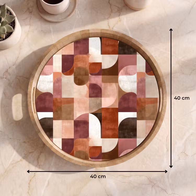 Gepersonaliseerd dienblad - Geometrie - Modern - Retro — 9