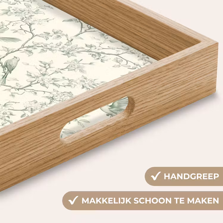 Dienblad - Klassiek - Vogels - Groen — 5