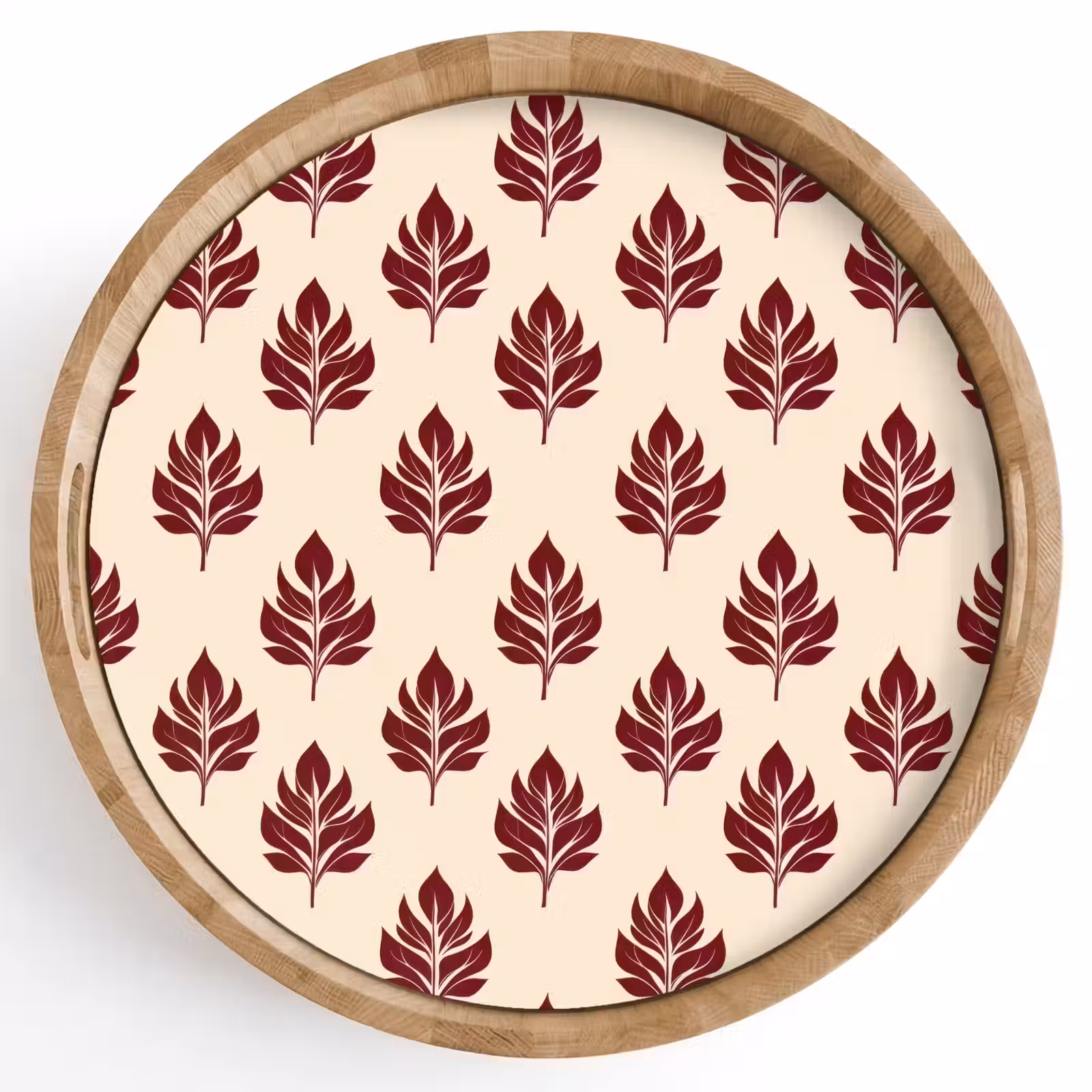 Gepersonaliseerd dienblad - Botanisch - Patroon - Bordeaux — 1