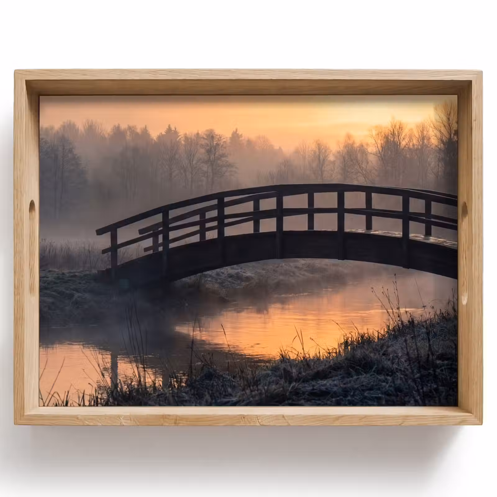 Dienblad - Brug - Mist - Bomen - Water — 1