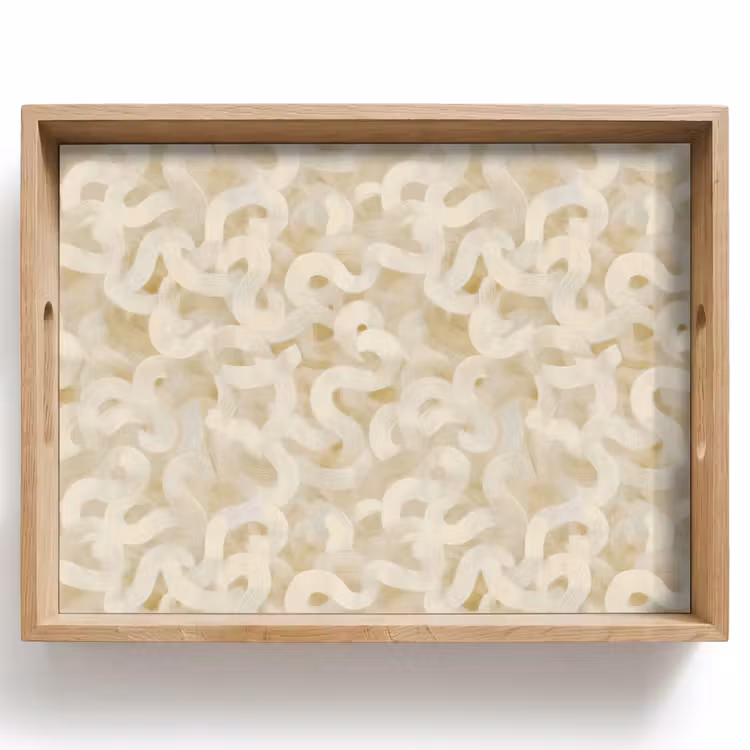 Dienblad - Abstract - Lijnen - Beige — 1