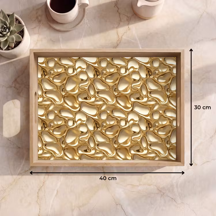Dienblad - Abstract - Modern - Goud — 9