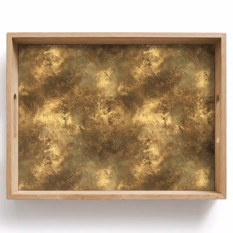 Dienblad - Antiek - Metaallook - Goud — 1