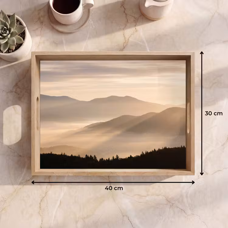 Dienblad - Bergen - Mist - Zonnestralen — 9