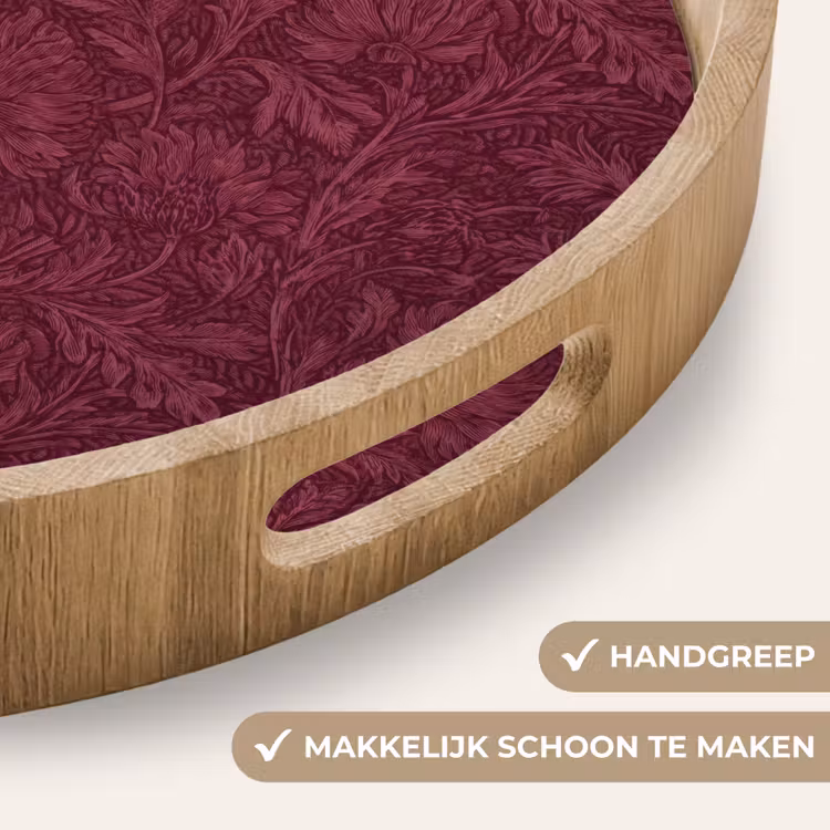 Gepersonaliseerd dienblad - Bladeren - Patroon - Paars — 5