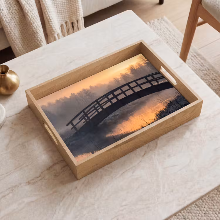 Dienblad - Brug - Mist - Bomen - Water — 2