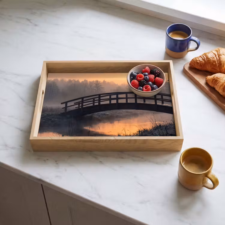 Dienblad - Brug - Mist - Bomen - Water — 4