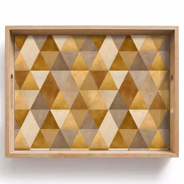 Dienblad - Geometrisch - Driehoek - Goud — 1