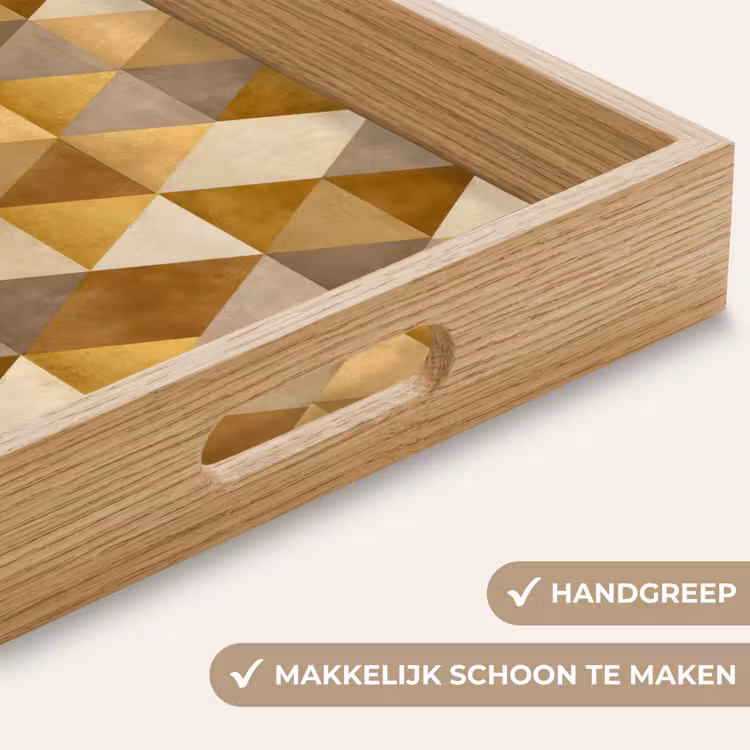 Dienblad - Geometrisch - Driehoek - Goud — 5