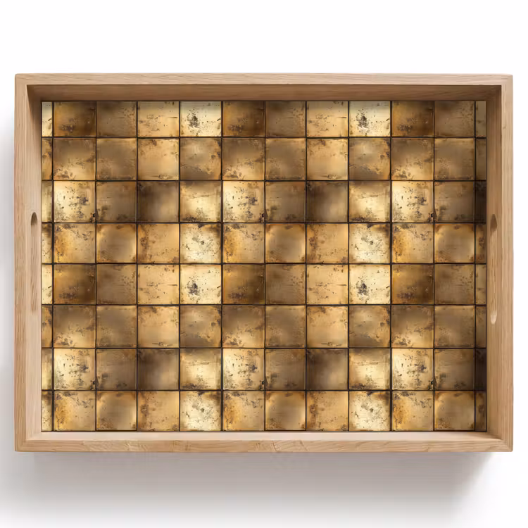 Dienblad - Geometrisch - Tegels - Goud — 1