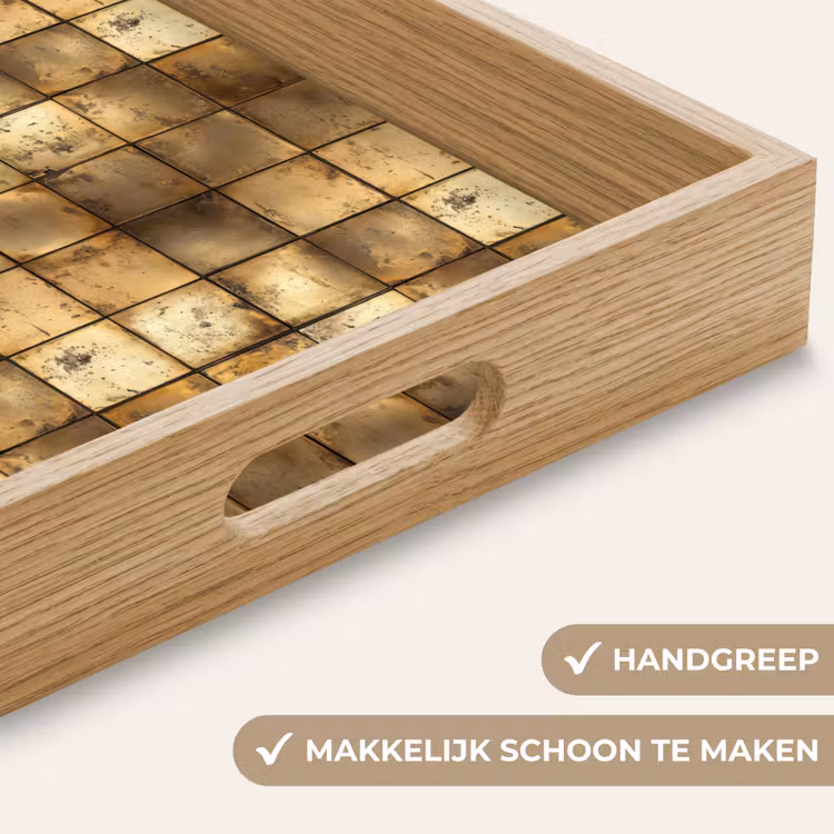 Dienblad - Geometrisch - Tegels - Goud — 5