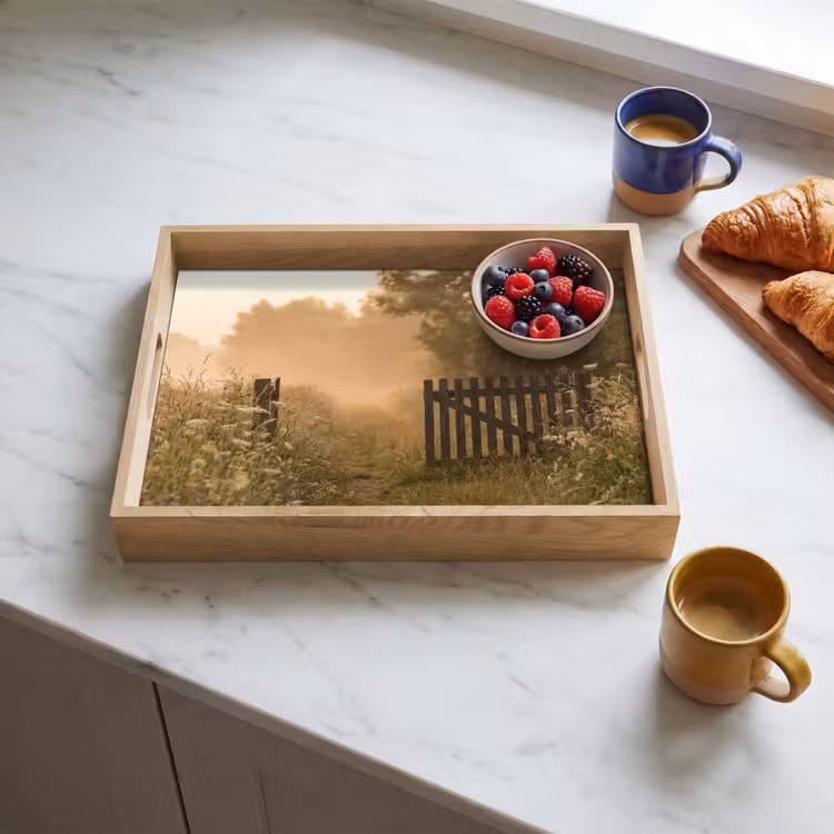 Dienblad - Hek - Natuur - Mist - Veld — 4