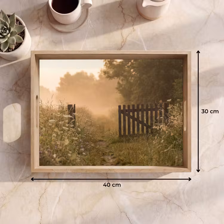 Dienblad - Hek - Natuur - Mist - Veld — 9
