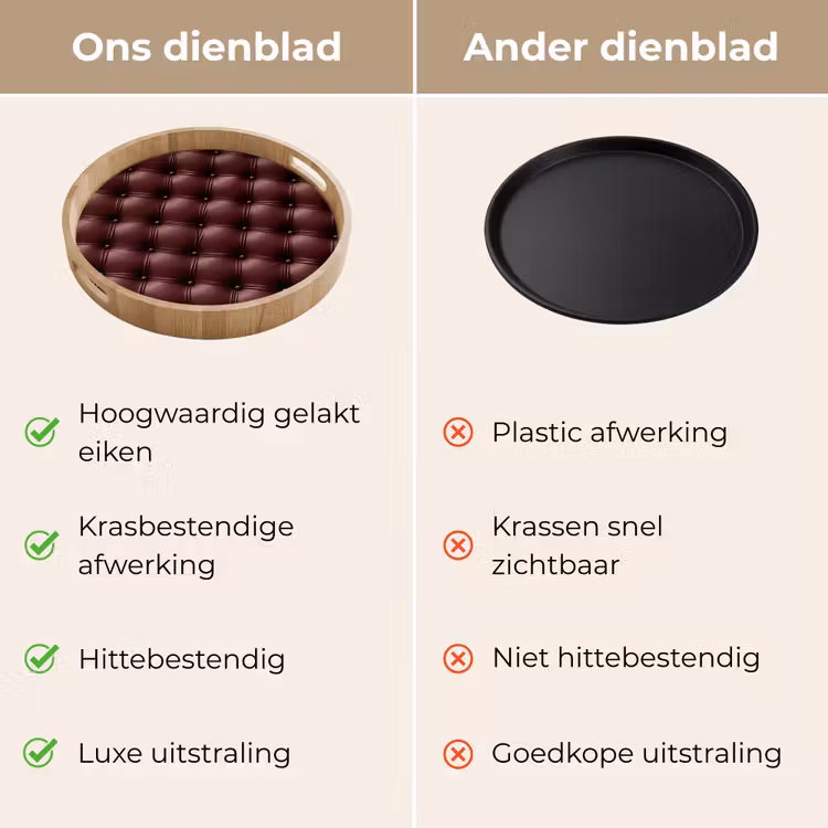 Gepersonaliseerd dienblad - Leer - Patroon - Bordeaux — 3