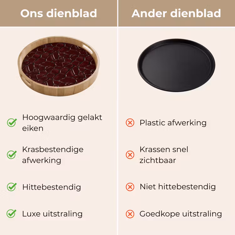 Gepersonaliseerd dienblad - Mozaïek - Tegel - Bordeauxrood — 3
