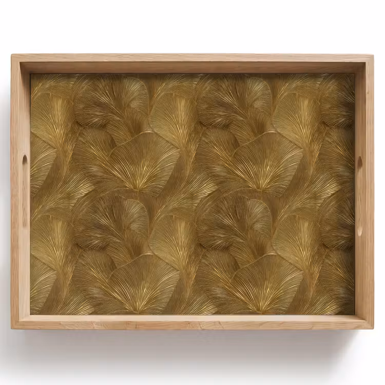Dienblad - Organisch - Lijnen - Goud — 1