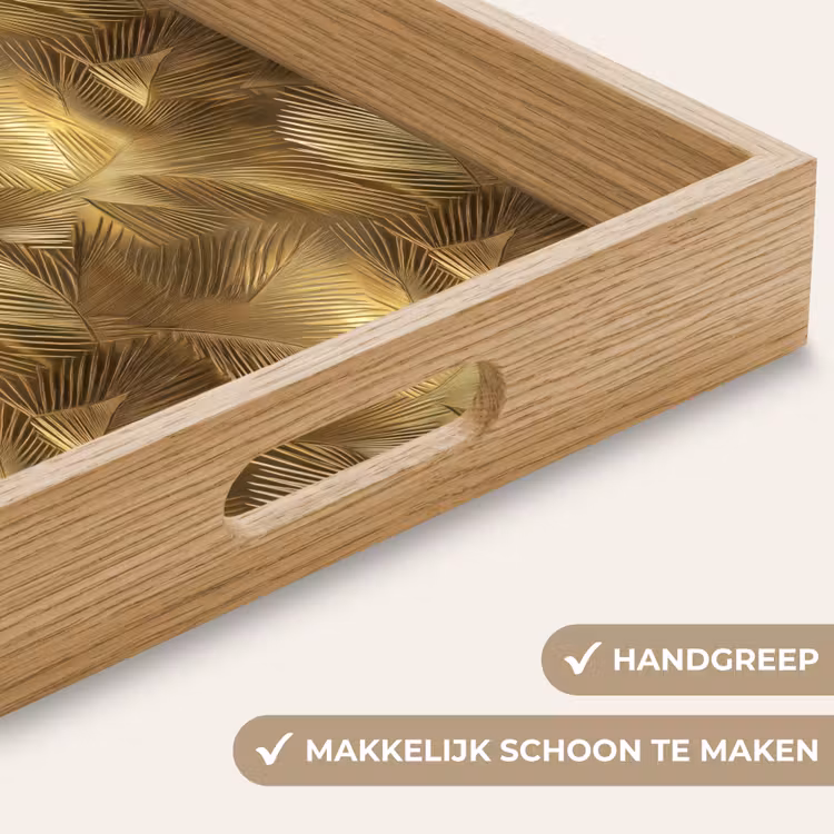 Dienblad - Palm - Waaier - Goud — 5