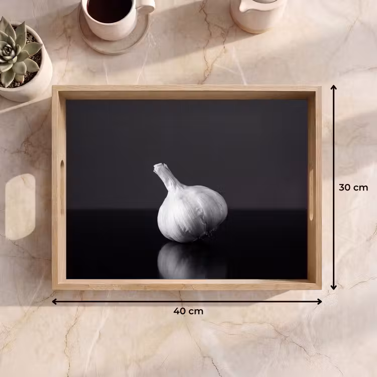 Dienblad - Knoflook - Zwart - Wit — 9