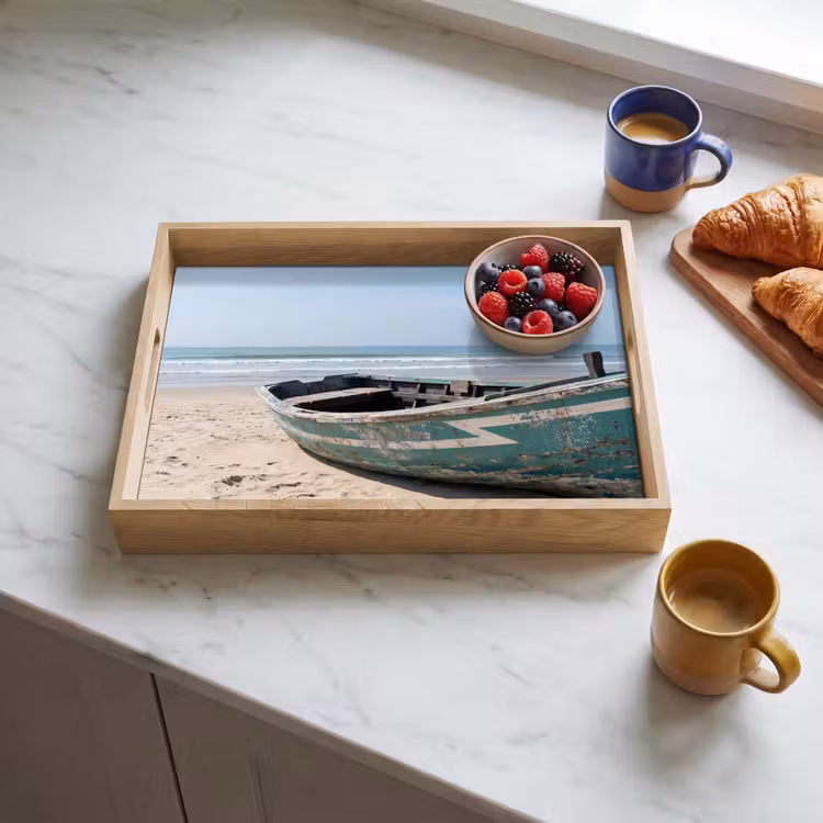 Dienblad - Boot - Zandstrand - Zee — 4