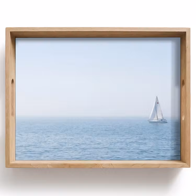 Dienblad - Horizon - Zeilboot - Zee — 1