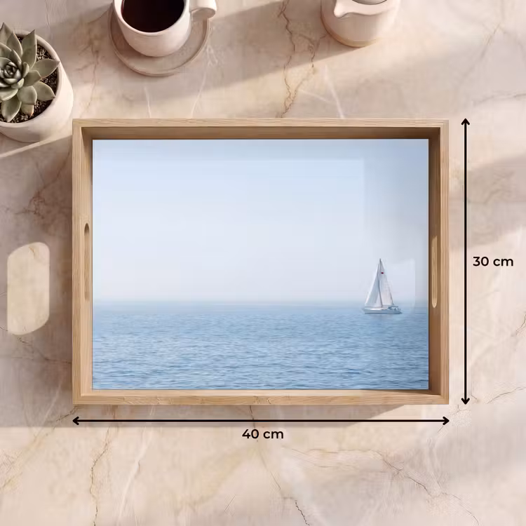 Dienblad - Horizon - Zeilboot - Zee — 9