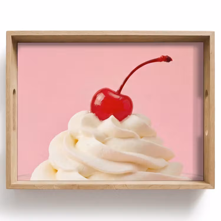 Dienblad - Kers - Slagroom - Roze — 1