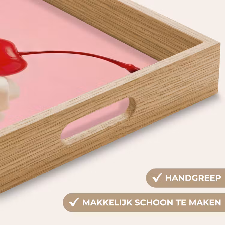 Dienblad - Kers - Slagroom - Roze — 5