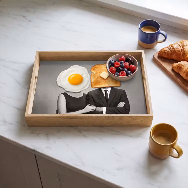 Dienblad - Ontbijt - Koppel - Ei - Brood — 4