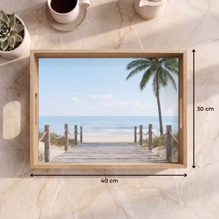 Dienblad - Palmbomen - Pad - Horizon — 9