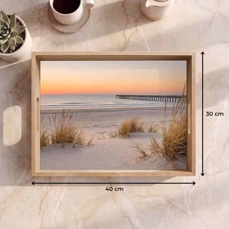 Dienblad - Pier - Zonsondergang - Strand — 9
