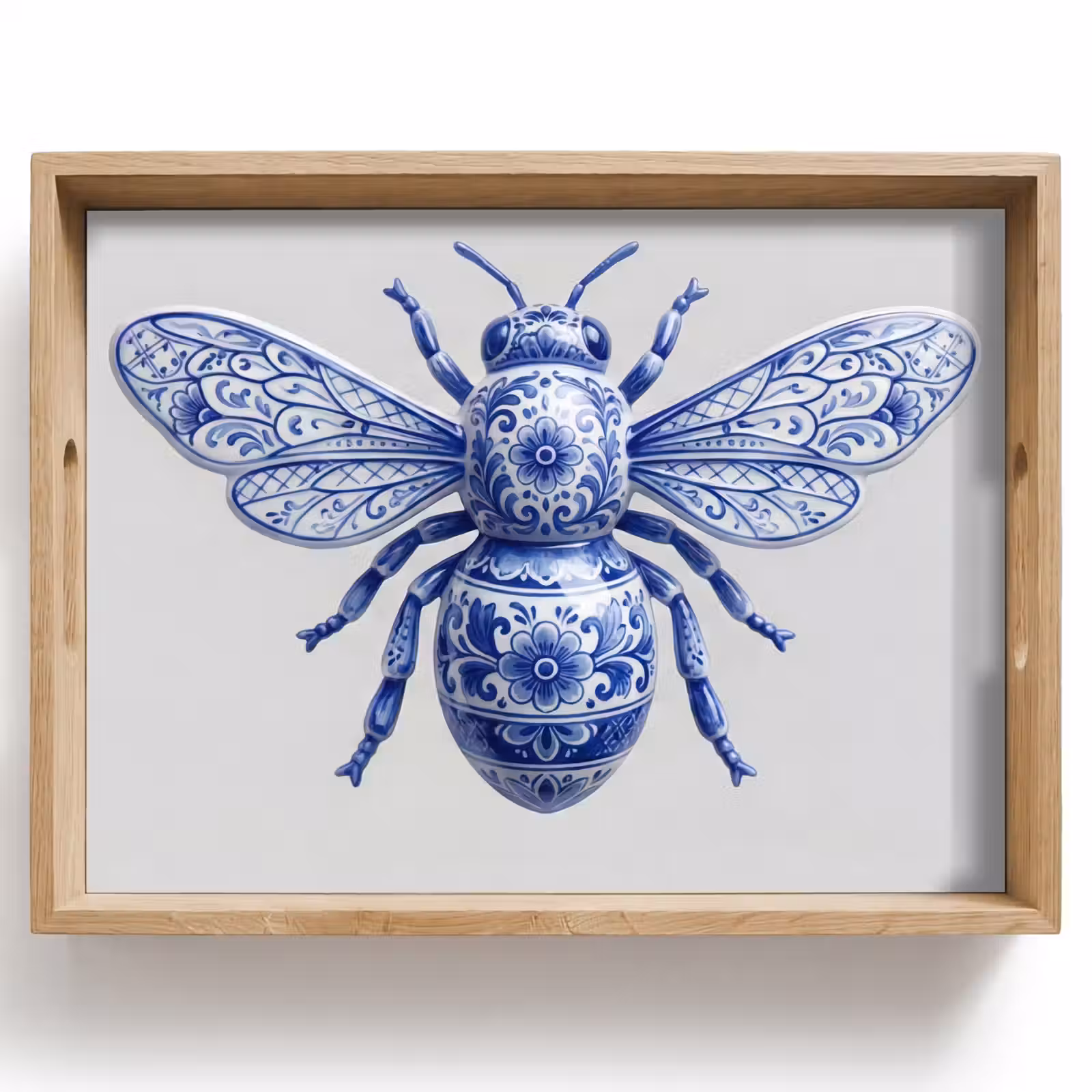 Dienblad - Bij - Modern - Delfts - Blauw — 1