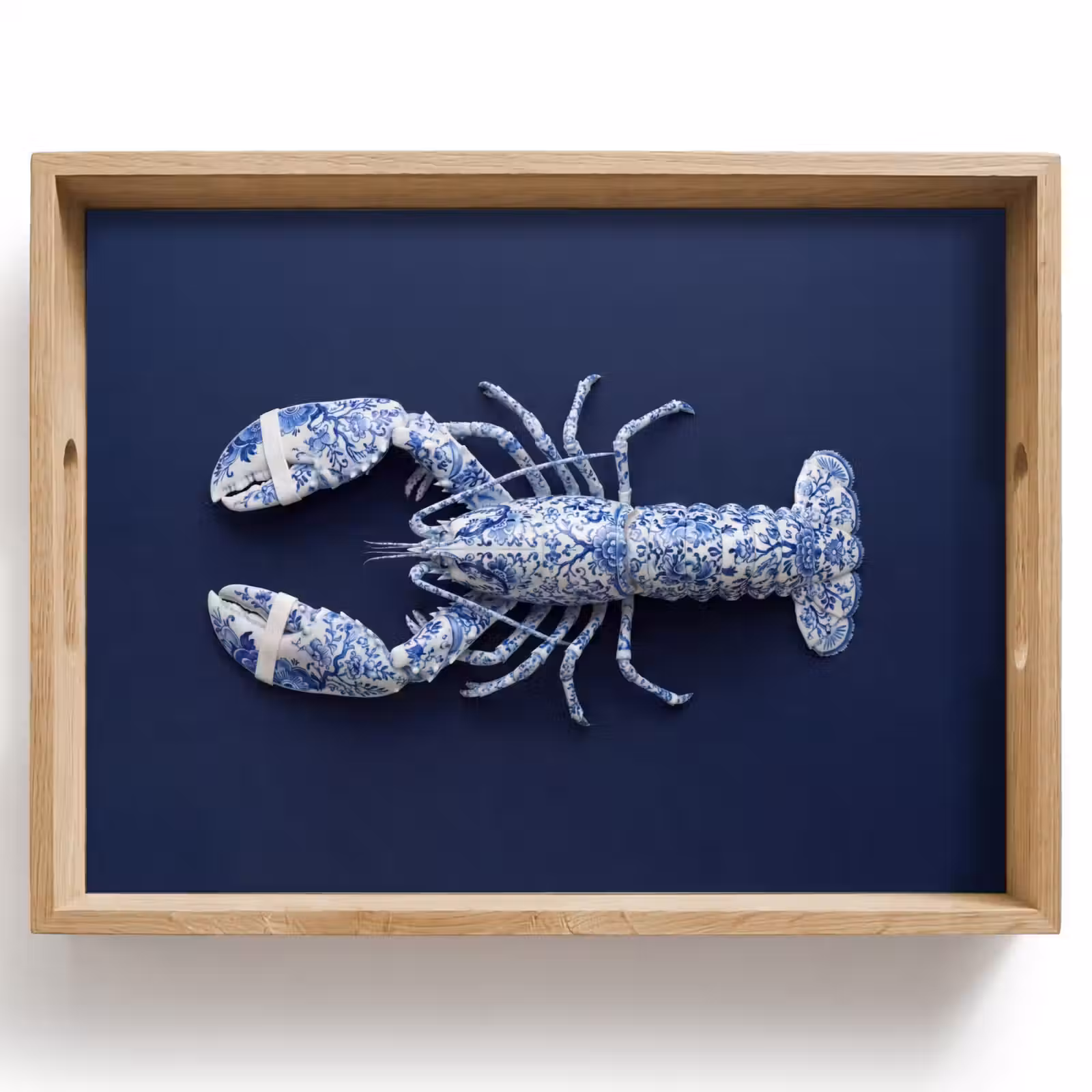 Dienblad - Kreeft - Porselein - Delfts - Blauw — 1