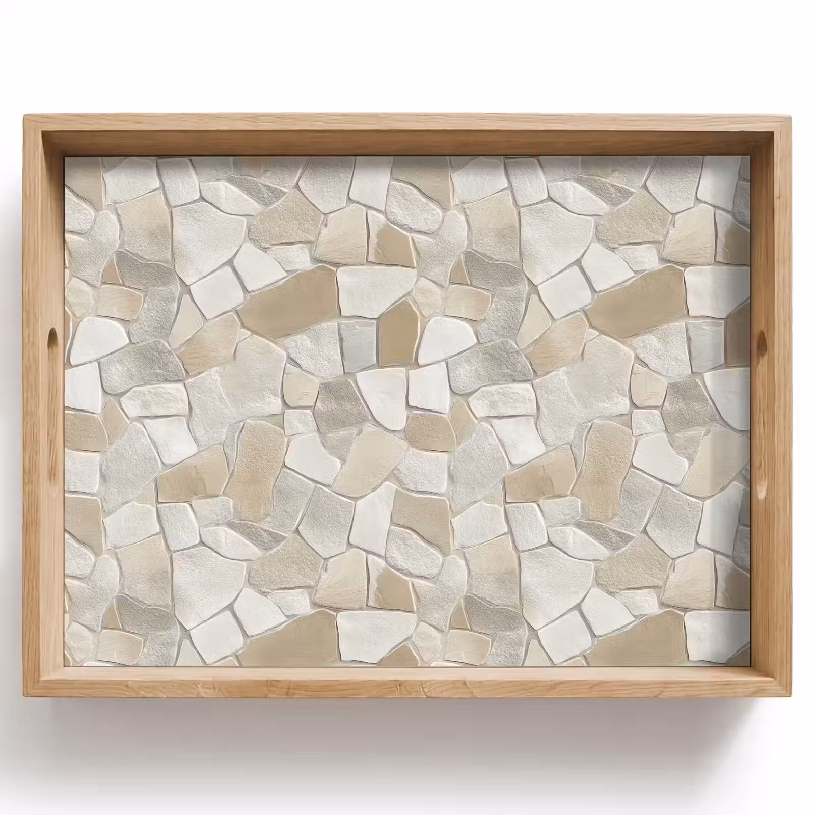 Dienblad - Mozaïek - Stenen - Beige — 1