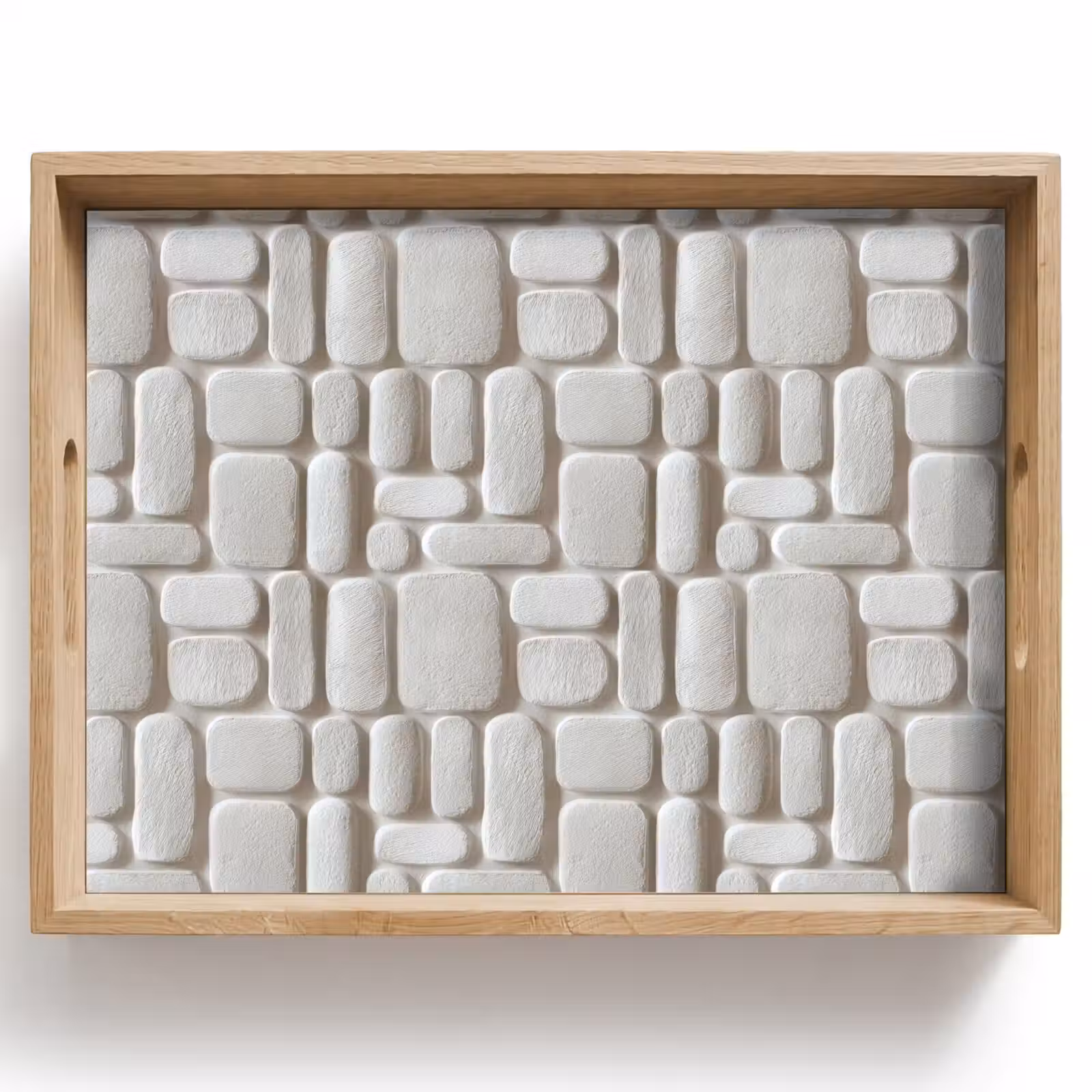 Dienblad - Reliëf - Structuur - Wit — 1