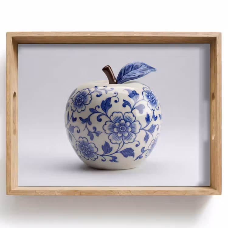 Dienblad - Appel - Blauw - Klassiek — 1