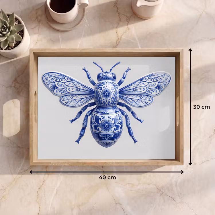 Dienblad - Bij - Modern - Delfts - Blauw — 9