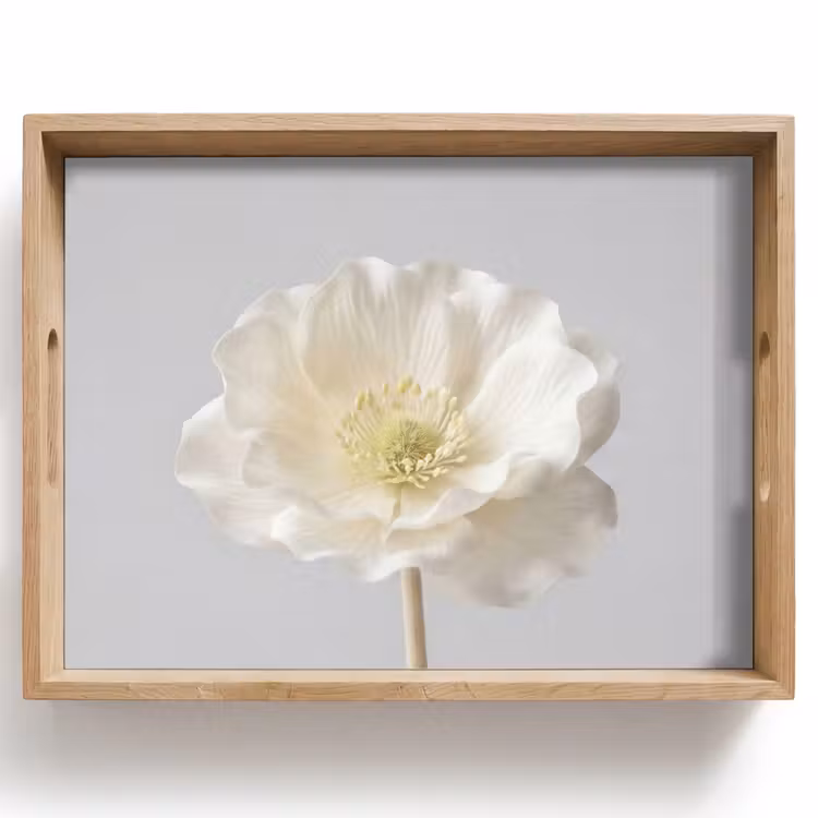 Dienblad - Bloem - Minimalistisch -Wit — 1