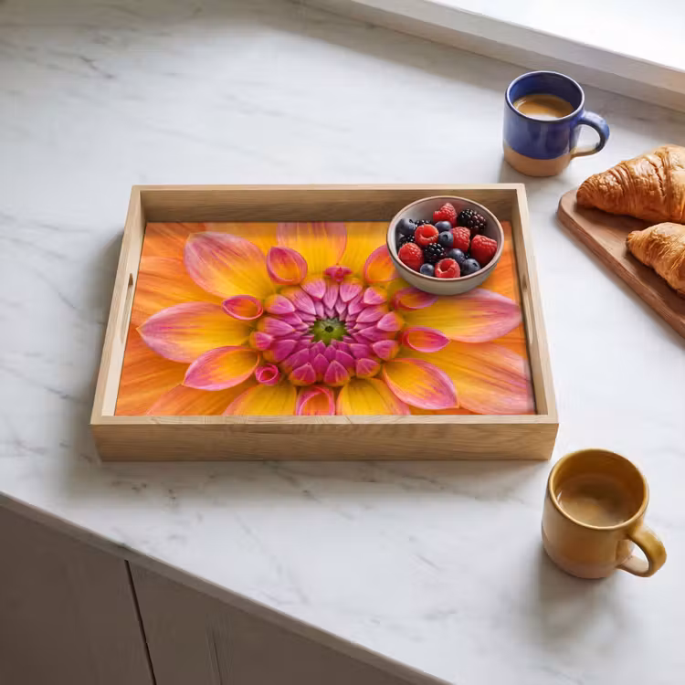 Dienblad - Dahlia - Bloem - Oranje — 4