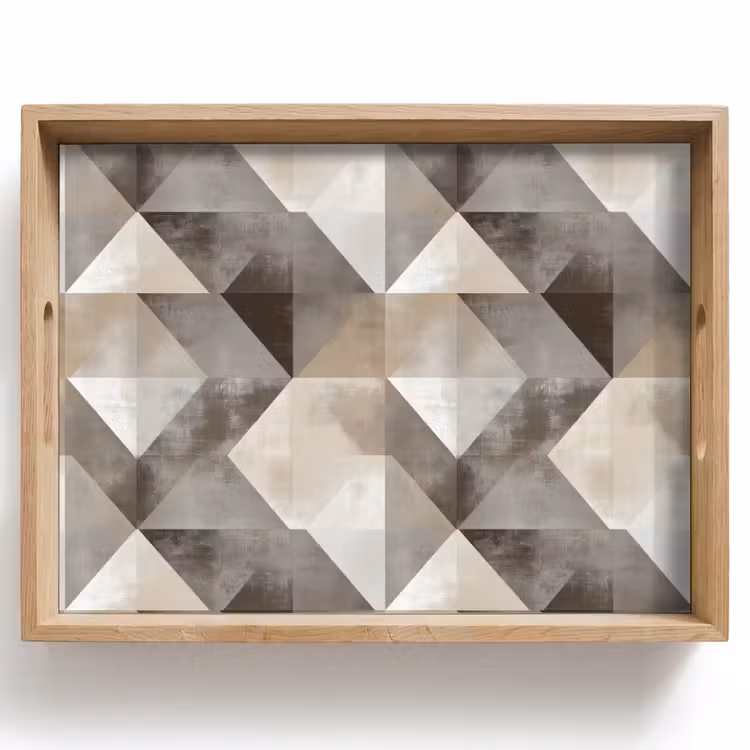 Dienblad - Geometrisch - Motief - Aardetinten — 1